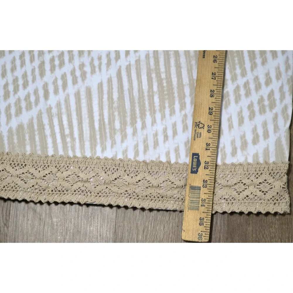 Michael Kors Womens Midi Sheeth 3/4 Sleeves Tan Embroidered‎ Dress  Size M